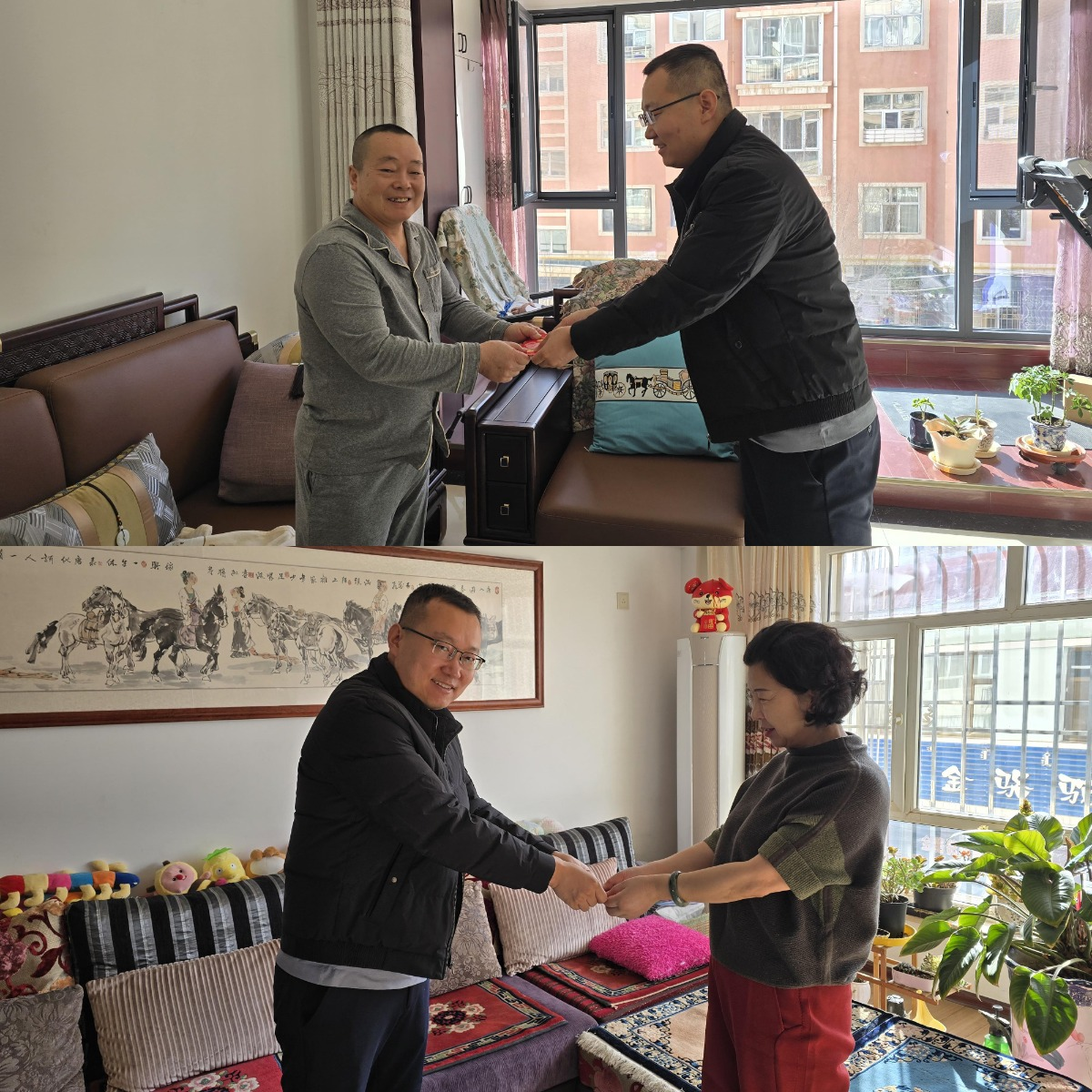 自治区特检院阿拉善分院工会开展春节前走访慰问退休干部职工活动